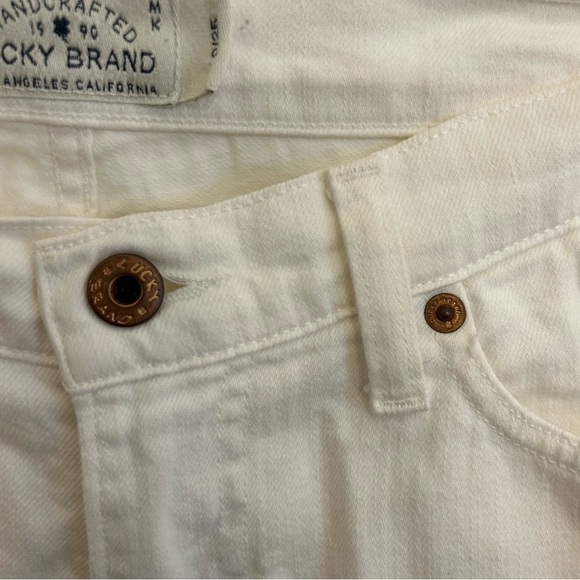 Lucky Brand Sienna Weekender Crop White Jeans Size 25 or 0 - Picture 8 of 13